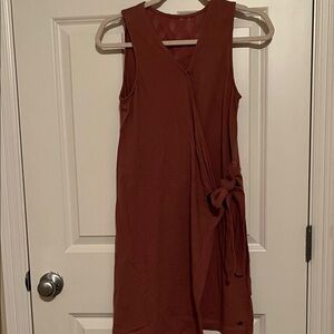 Roxy Asymmetrical Sleeveless Dress in Rust
